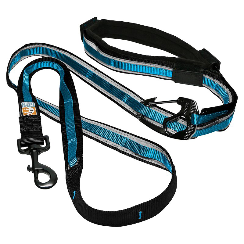 Kurgo - Laisse Main Libre "Quantum" pour Chiens - Noir/Bleu Image num&eacute;ro 1