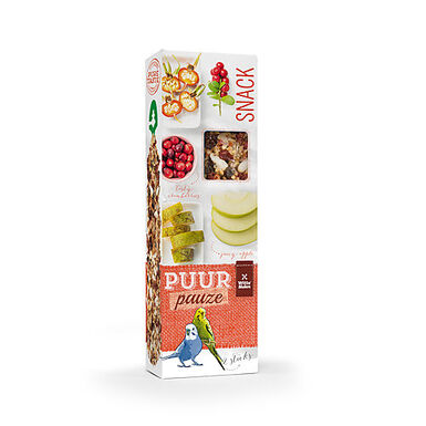 Witte Molen - Sticks Puur Pauze Perruche Pomme & Fruit D'églantier - x2