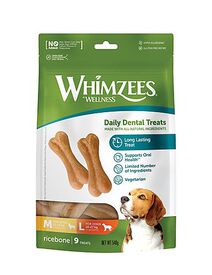 Whimzees - Friandises Ricebone M/L Daily Dental Treats Pour Chiens - x9