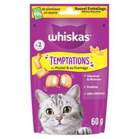 Whiskas - Friandises Temptations au Poulet et au Fromage  pour Chats