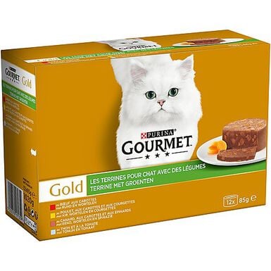 Gourmet - Les Terrines Gold aux aux Légumes pour Chat - 12x85g