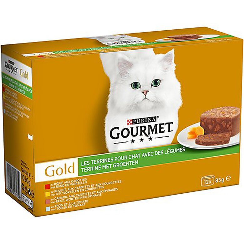 Gourmet - Les Terrines Gold aux aux Légumes pour Chat - 12x85g image number null