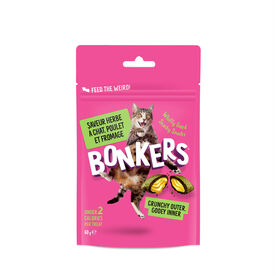 Bonkers - Friandises Herbe &agrave; Chat Poulet Fromage pour Chats - 60g
