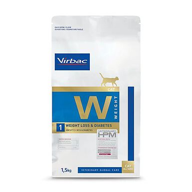 Virbac - Croquettes Veterinary HPM Weight Loss & Diabetes pour Chats - 1.5Kg