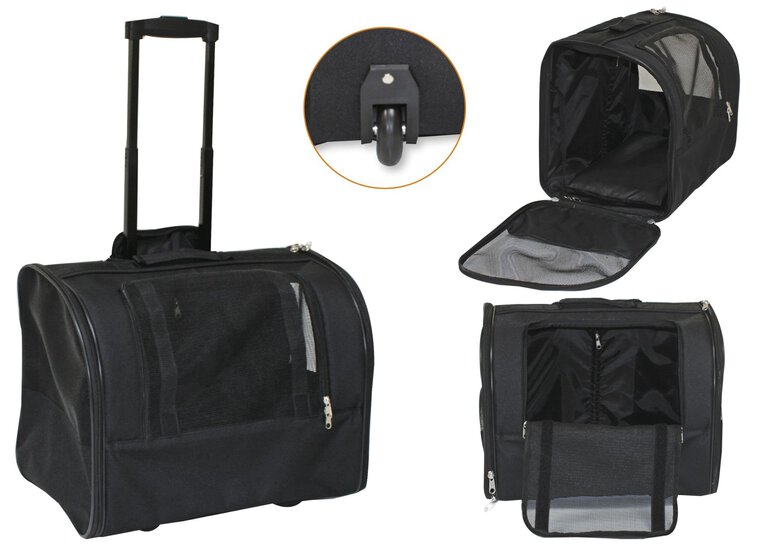 Croci - Sac de Transport Trolley Jolie Noir pour Chiens et Chats - 44x28x33cm Image numéro 5 Croci - Sac de Transport Trolley Jolie Noir pour Chiens et Chats - 44x28x33cm Image numéro 5