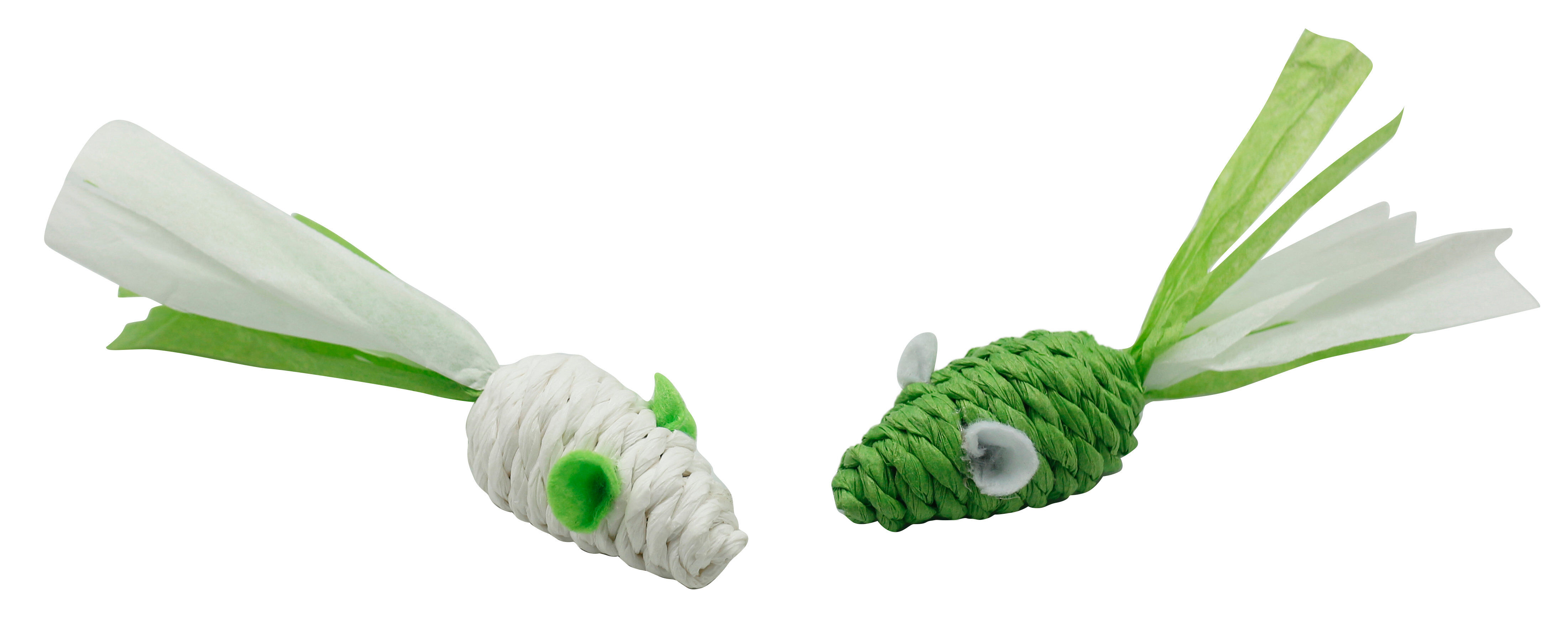 Animalis - Jouet Souris Sisal Vert pour Chat - x2 Image num&eacute;ro 1