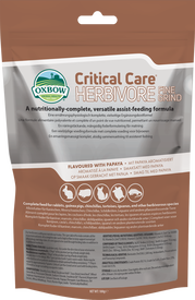 Oxbow - Aliment en Poudre Critical Care Papaye pour Rongeurs Reptiles Herbivores - 100g