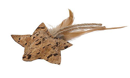 Wouapy - Jouet Etoile en Li&egrave;ge avec Plumes pour Chat Image num&eacute;ro 1