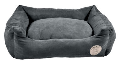 Bobby - Coussin Donut Poilu Gris pour Chien