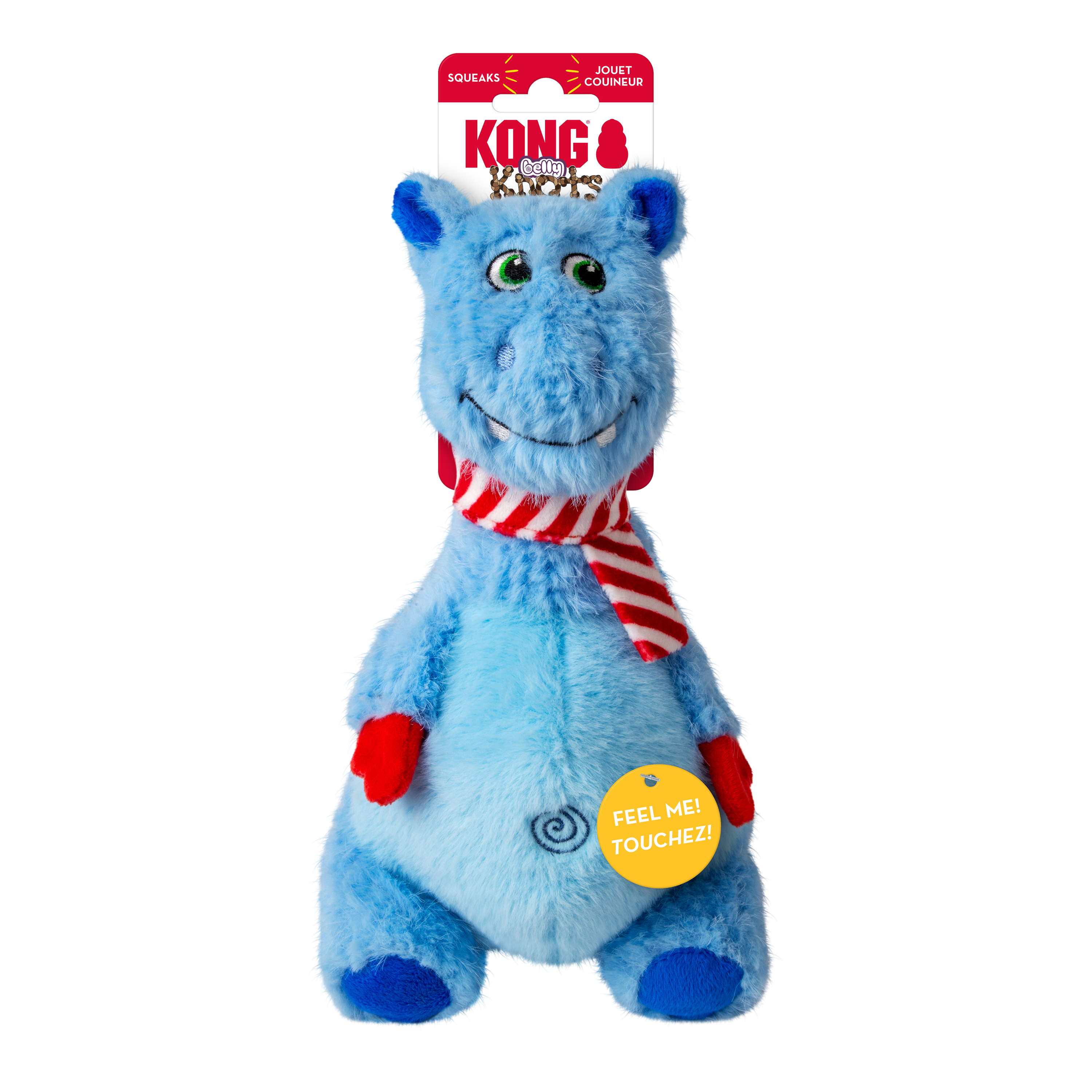 Kong - Jouet Peluche Holiday Knots Belly Hippo - M/L Image num&eacute;ro 1