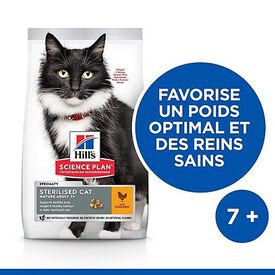 Hill's Science Plan - Mature Adult Sterilised Cat Croquettes Pour Chat Agé Stérilisé Poulet - 1,5kg