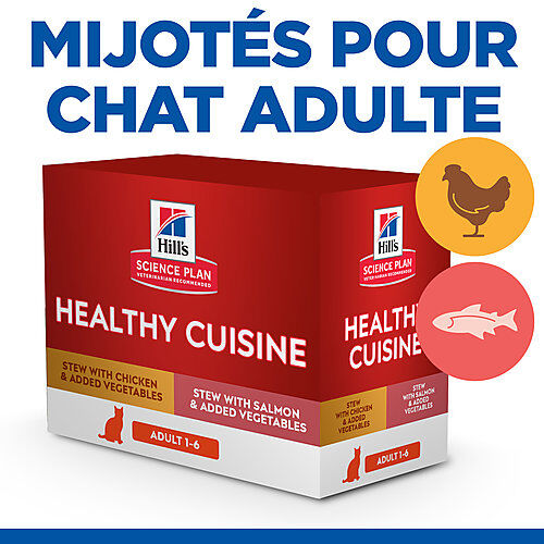 Hill&rsquo;s Science Plan Heathy Cuisine Mijot&eacute;s Pour Chat Adulte Au Poulet Et L&eacute;gumes Ajout&eacute;s  - 12x80g Image num&eacute;ro 5