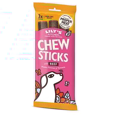 Lily's Kitchen - Bâtonnets à Mâcher au Boeuf pour Chien - 3x120g