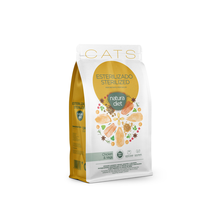 Natura Diet - Croquettes Sterilized Poulet pour Chat Stérilisé - 1,5Kg Image numéro 1 Natura Diet - Croquettes Sterilized Poulet pour Chat Stérilisé - 1,5Kg Image numéro 1