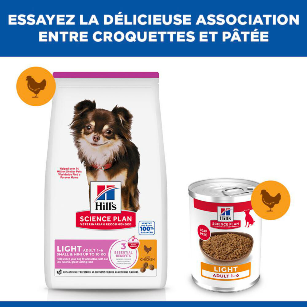 Hill's Science Plan - Croquettes Adult Light Small & Mini Pour Petit Chien Au Poulet  -  1,5kg Image num&eacute;ro 13