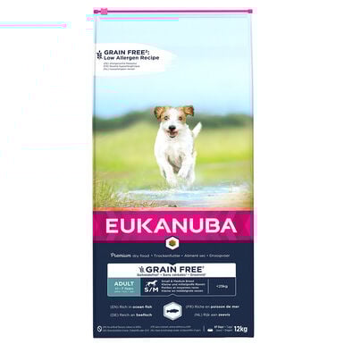 Eukanuba - Croquettes Chien Adulte Sans Céréales Petites et Moyennes Races Riche en Poissons