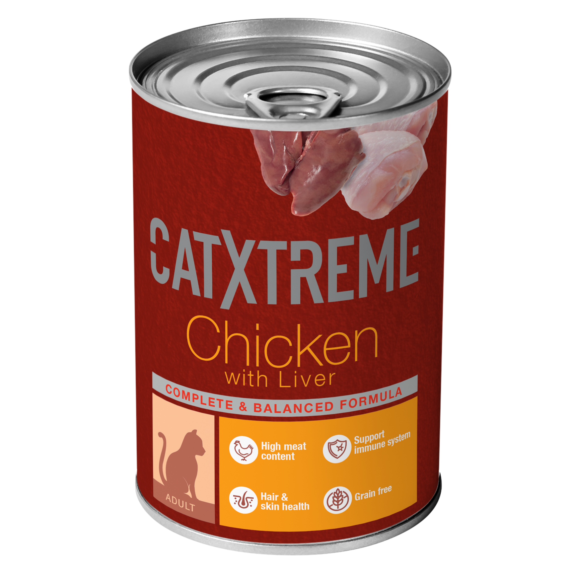 Catxtreme - P&acirc;t&eacute;e au Poulet pour Chat Adulte - 400g Image num&eacute;ro 1