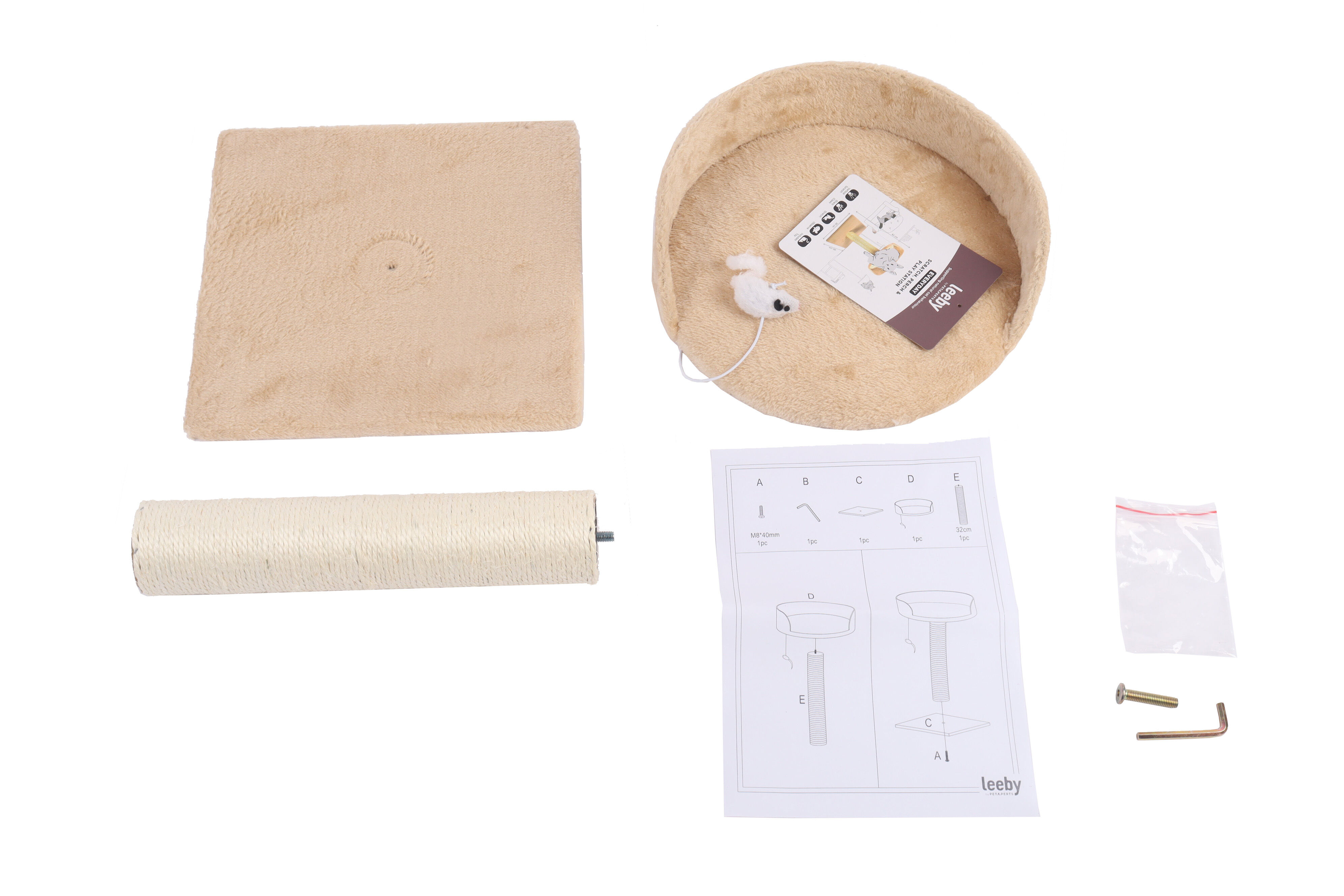 Leeby - Griffoir Tigrou pour Chats - Beige Image num&eacute;ro 7