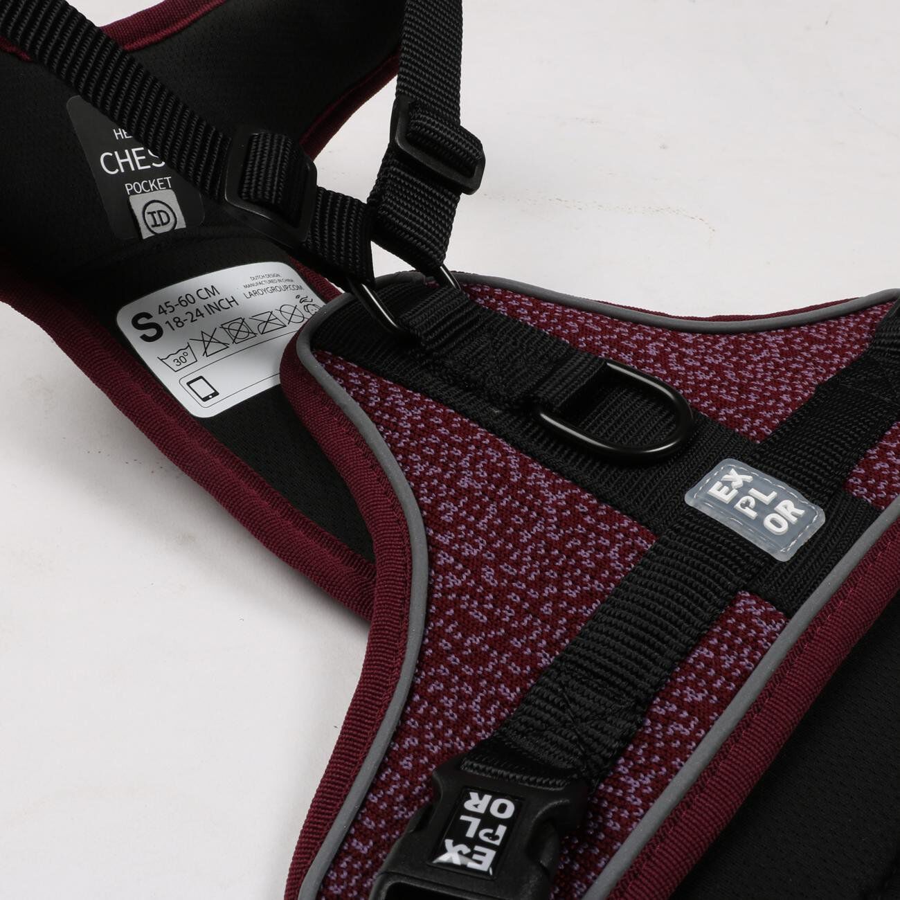 Duvoplus - Harnais Fashion Ultimate Fit No-Pull XS Prune pour Chiens - 20-40cm/37-45cm Image num&eacute;ro 4