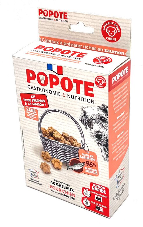 Popote - Kit friandises au Saumon pour Chiens - 200g image number null