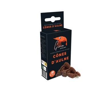 Gioiashrimp - Conditionneur d'Eau Naturel Cônes d'Aulne pour Crevette - x20