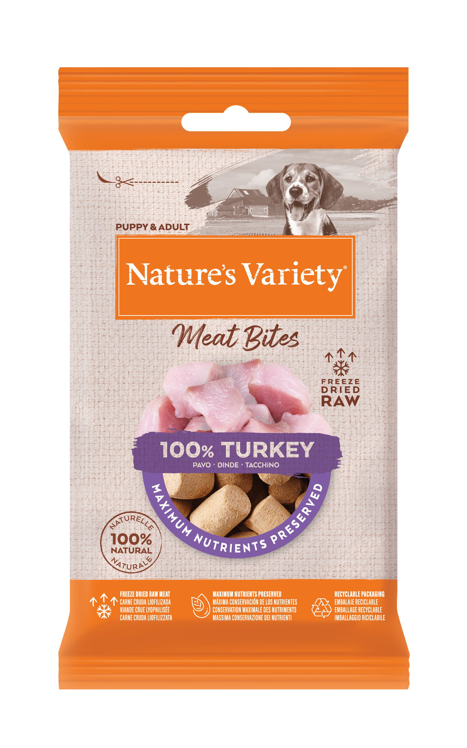 Nature's Variety - Bouch&eacute;es Meat Bites 100% Dinde pour Chiens - 20g Image num&eacute;ro 1