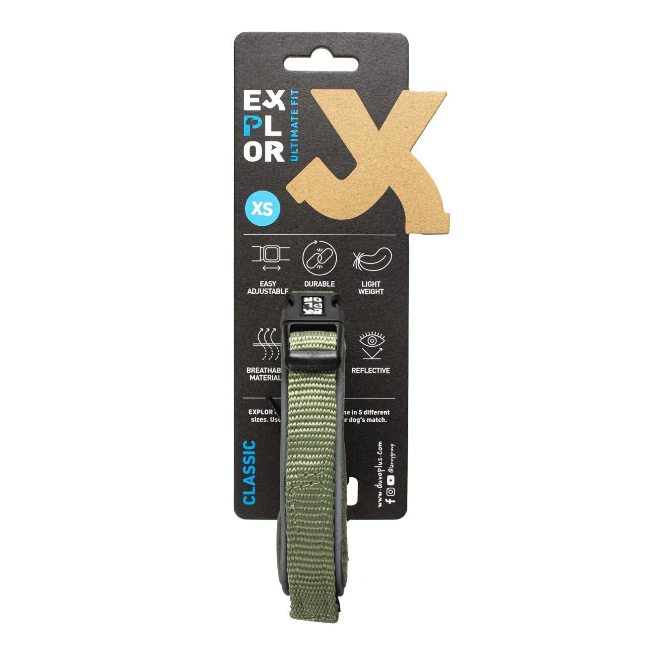 Duvoplus - Collier Classic Ultimate Fit Comfy Vert XS pour Chiens - 30-33cm Image num&eacute;ro 2