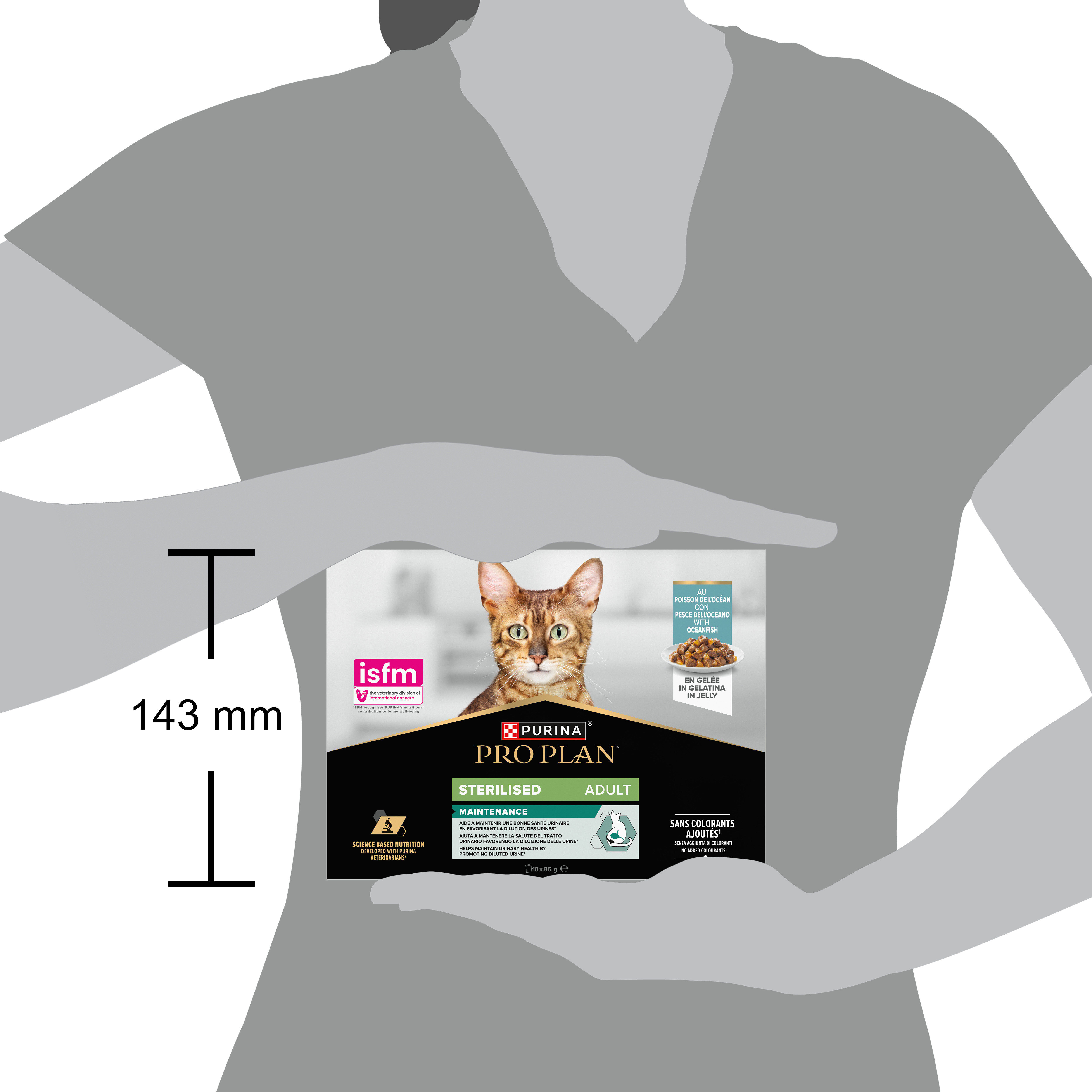 Pro Plan - P&acirc;t&eacute;e en Gel&eacute;e Adult Sterilised Maintenance aux Poissons pour Chats - 10x85g Image num&eacute;ro 4