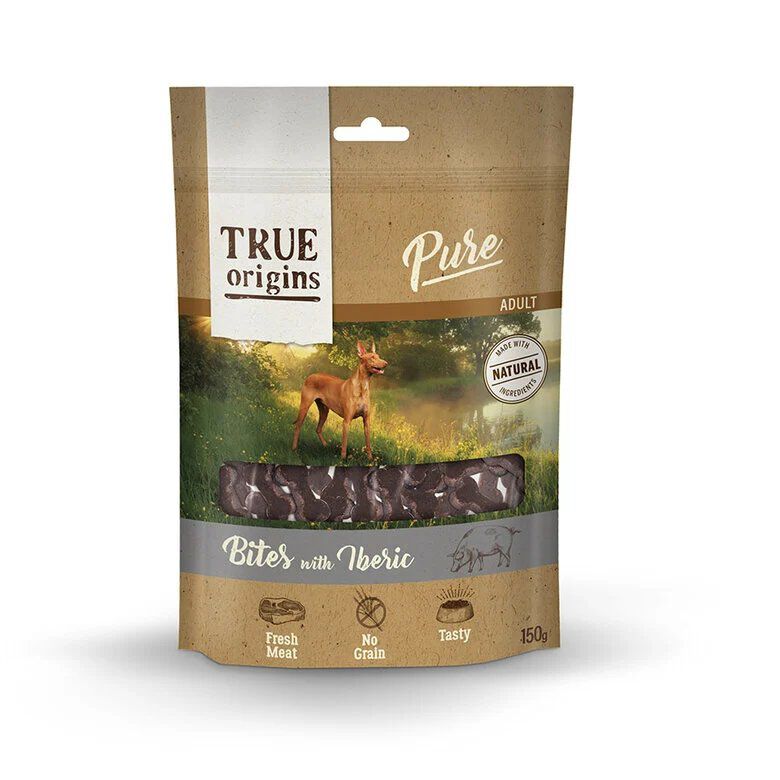 True Origins Pure - Bouch&eacute;es au Porc Ib&eacute;rique pour Chiens - 150g Image num&eacute;ro 1