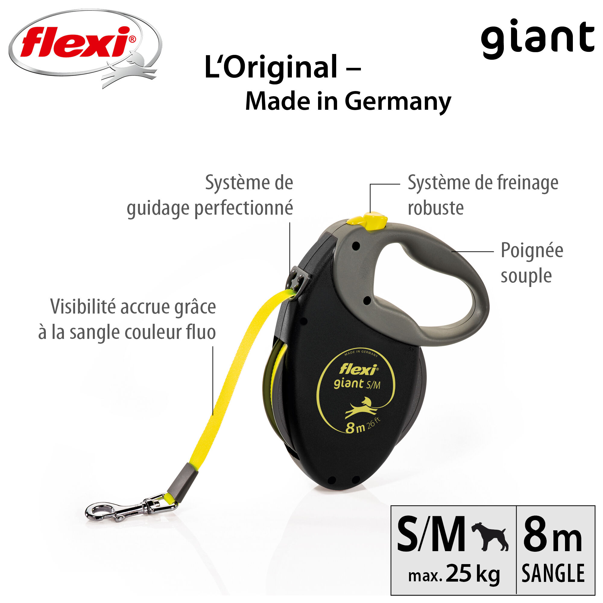 Flexi - Laisse Giant avec Sangle de 8m pour Chien M - Reflect Image num&eacute;ro 5