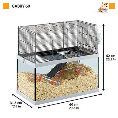 Ferplast - Cage Gabry 60 pour Rongeurs - 31x60x52cm