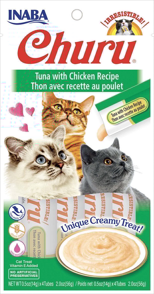 Inaba - Friandises Churu Thon avec Recette au Poulet pour Chats - 4x14g Image num&eacute;ro 1