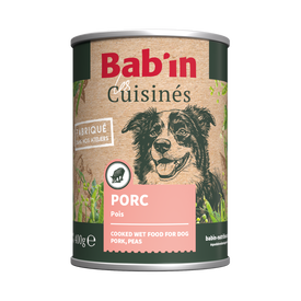 Bab'in - P&acirc;t&eacute;e Les Cuisin&eacute;s au Porc pour Chiens Adultes - 400g