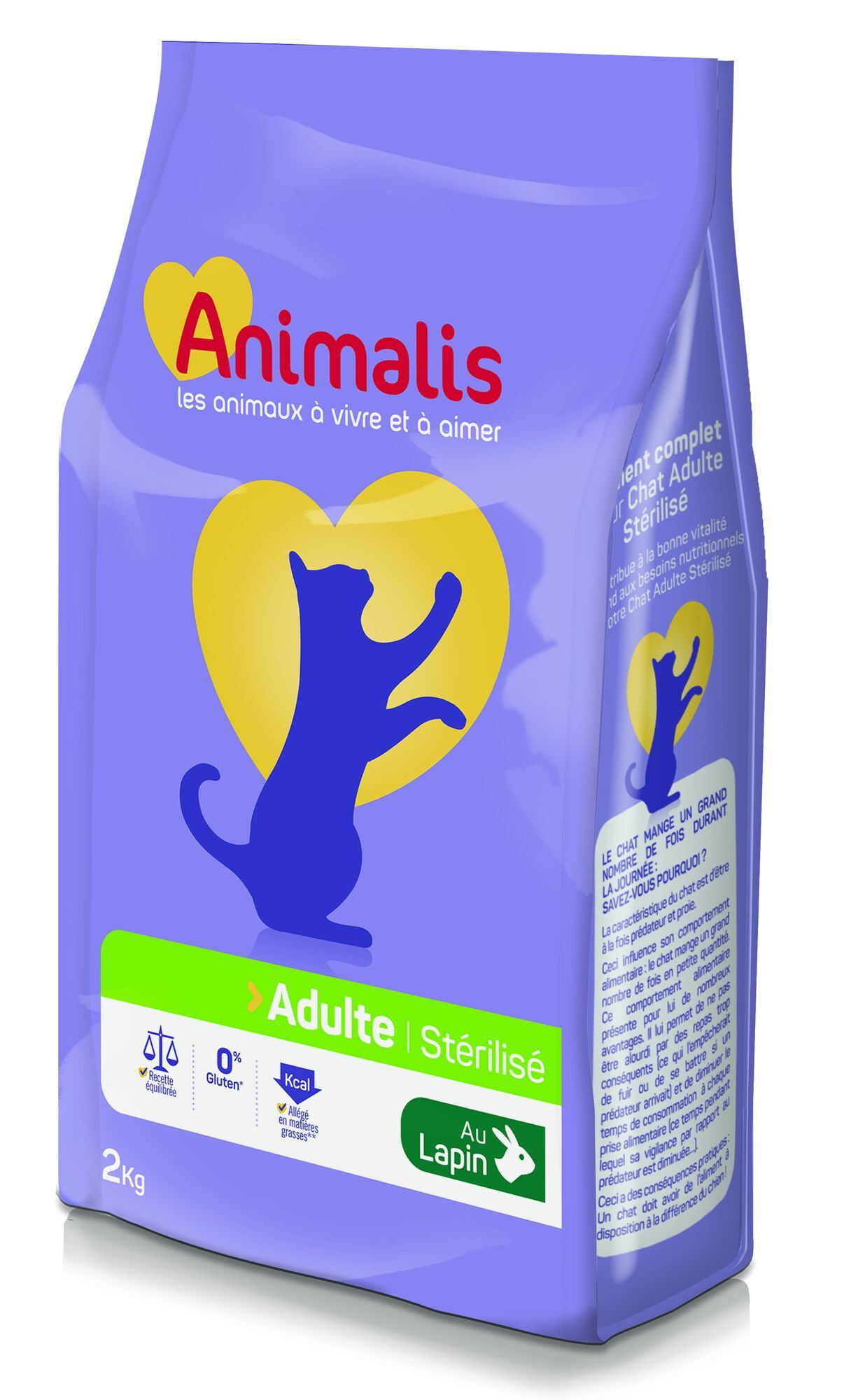 Animalis - Croquettes pour Chat Sterilise Lapin - 2kg Image num&eacute;ro 1