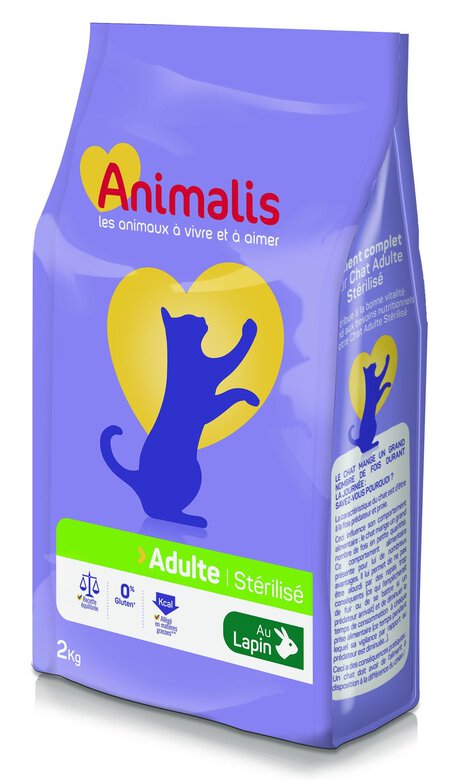 Animalis - Croquettes pour Chat Sterilise Lapin - 2kg Image numéro 1 Animalis - Croquettes pour Chat Sterilise Lapin - 2kg Image numéro 1