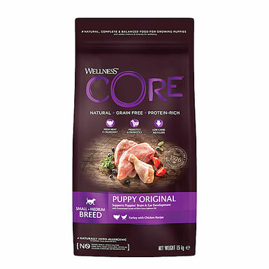 Wellness CORE - Croquettes Puppy Dinde et Poulet pour Chiot - 1,5Kg