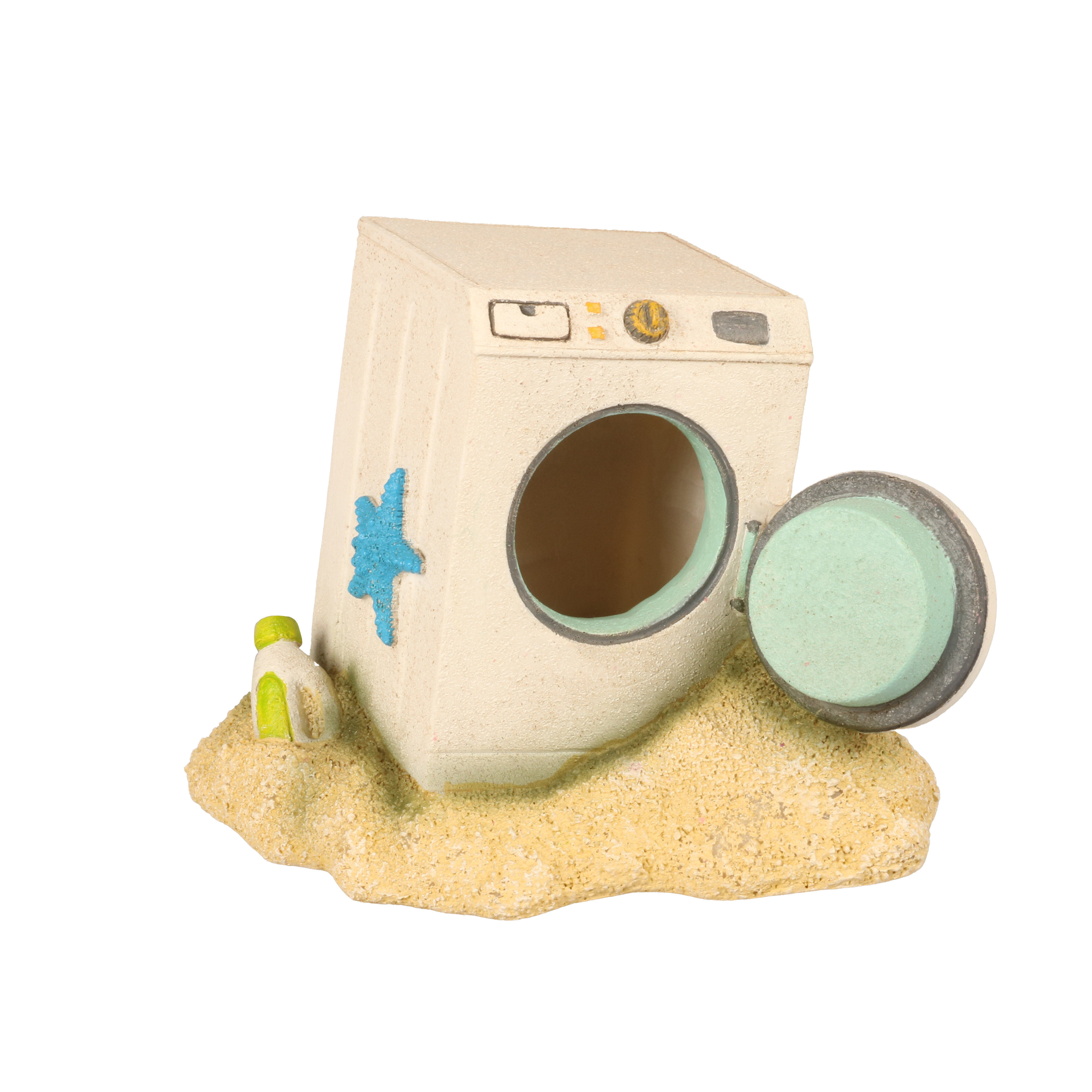 Aquadella - D&eacute;coration Machine &agrave; Laver pour Aquarium - 12x10cm Image num&eacute;ro 1