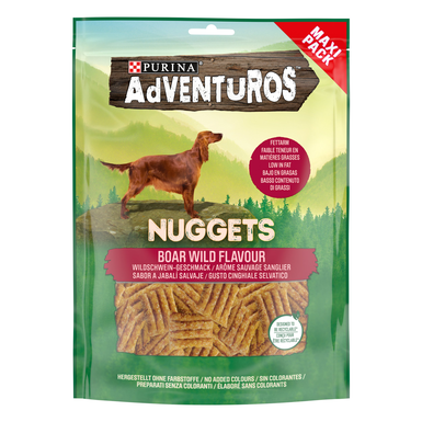 ADVENTUROS - Friandises Nuggets Arôme Sanglier pour Chiens - 300g