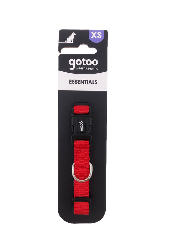 Gotoo - Collier Essentials en Nylon Rouge pour Chien - XS Image numéro 5 Gotoo - Collier Essentials en Nylon Rouge pour Chien - XS Image numéro 5