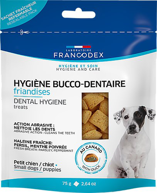 Francodex - Friandises Hygiène Bucco-Dentaire pour Chiots et Petits Chiens - 75g