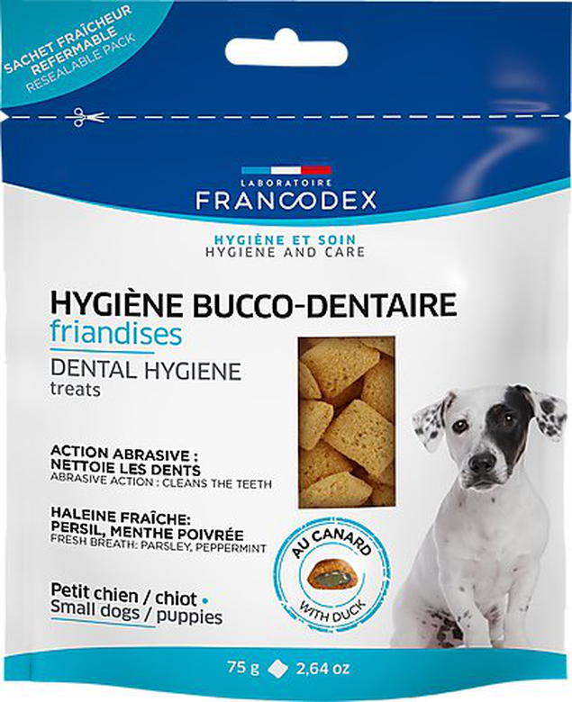Francodex - Friandises Hygiène Bucco-Dentaire pour Chiots et Petits Chiens - 75g image number null