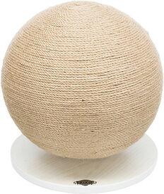 Trixie - Balle griffoir sur plateau en jute/bois - 29 x 31 cm