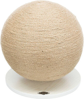 Trixie - Balle griffoir sur plateau en jute/bois - 29 x 31 cm