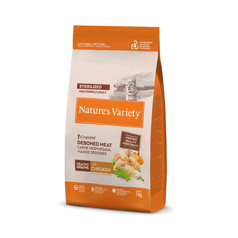 Nature's Variety - Croquettes Healthy Grains Sterilized au Poulet pour Chats - 7kg Image numéro 7 Nature's Variety - Croquettes Healthy Grains Sterilized au Poulet pour Chats - 7kg Image numéro 7