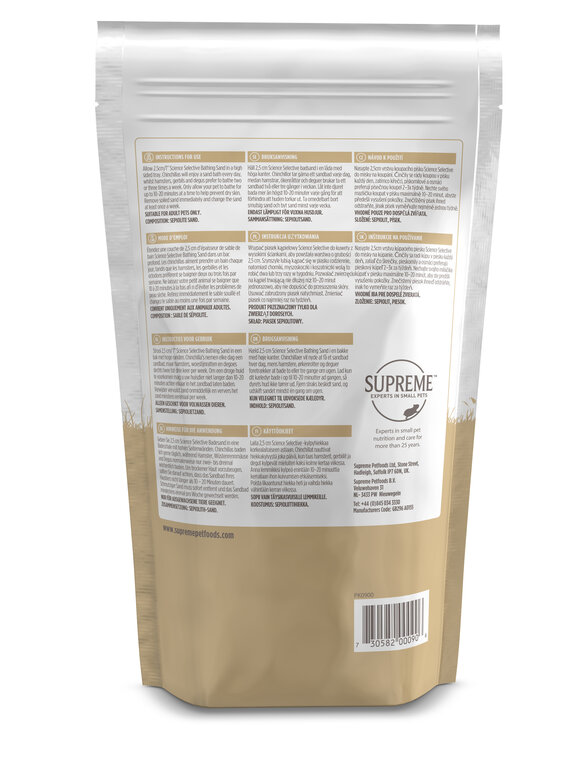 Supreme Science - Sable de Bain pour Rongeur - 1Kg Image numéro 3 Supreme Science - Sable de Bain pour Rongeur - 1Kg Image numéro 3
