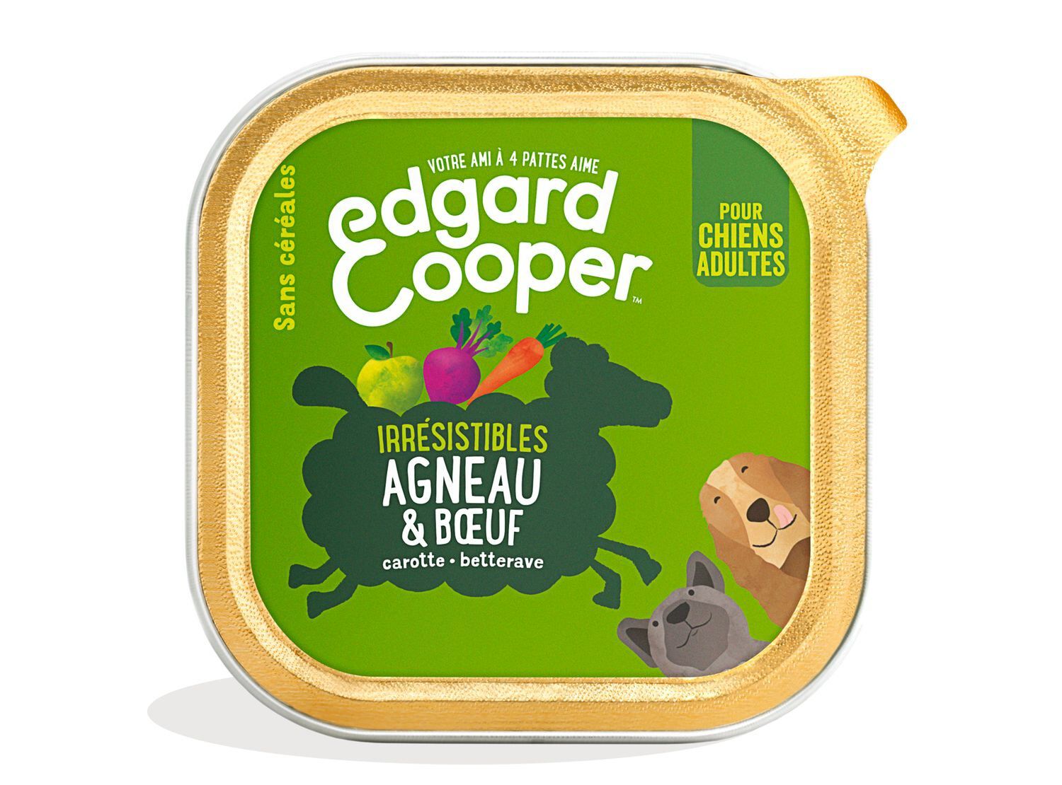 Edgard & Cooper - Barquette au Agneau et B&oelig;uf pour Chien - 150g Image num&eacute;ro 1