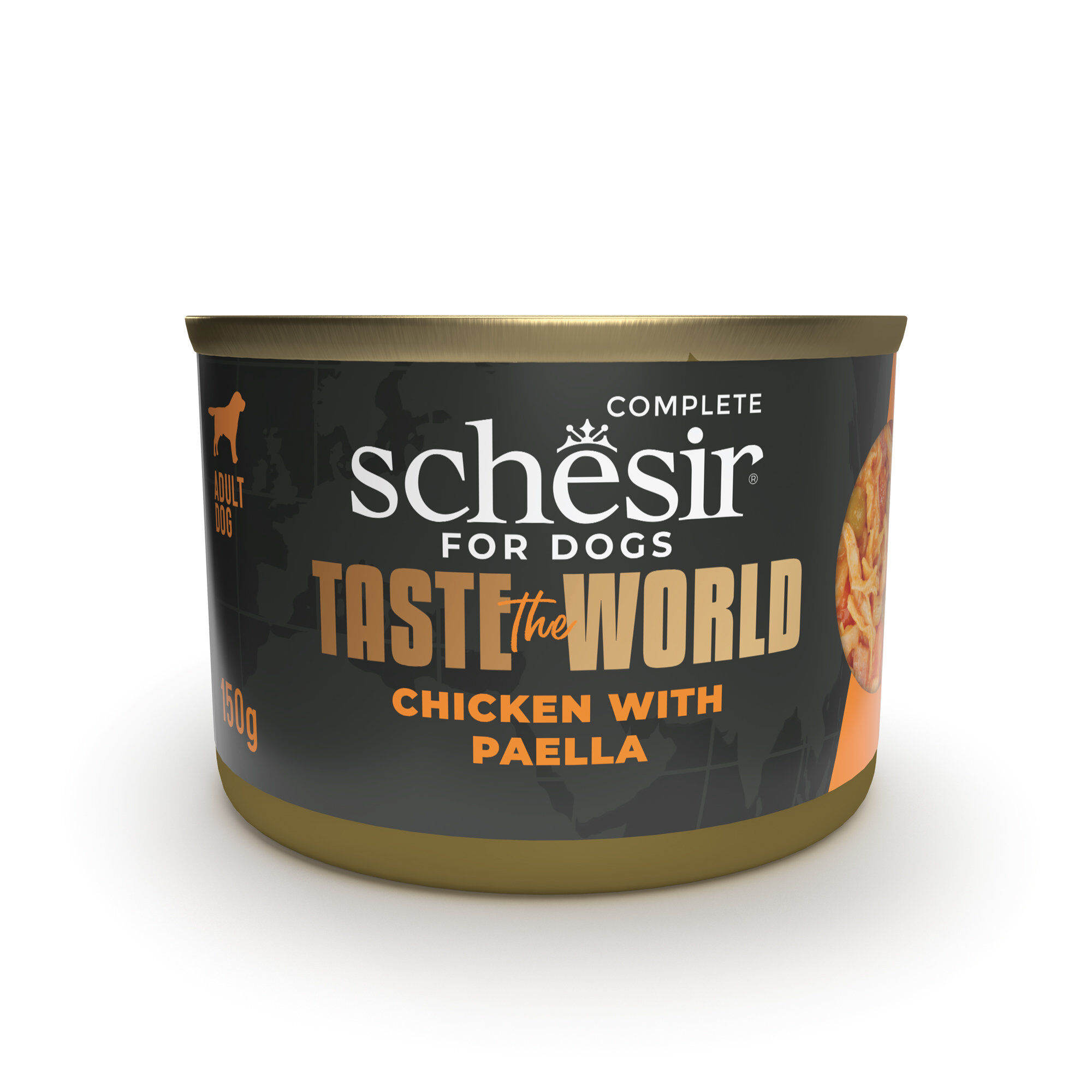 Schesir - P&acirc;t&eacute;e Taste Of The World Poulet Et Paella pour Chiens - 150g Image num&eacute;ro 1