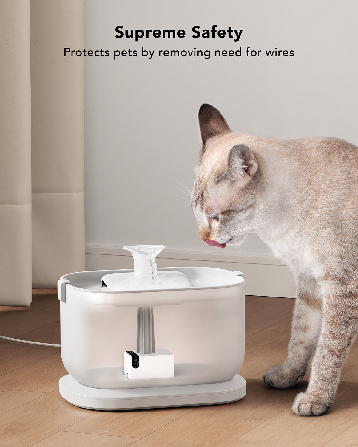 Petlibro - Fontaine &agrave; Eau avec Pompe sans Fil - 2,5L Image num&eacute;ro 3