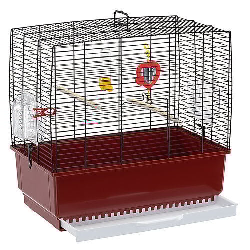 Ferplast - Cage Rekord 3 pour Oiseaux Exotique - Noir/Rouge Image num&eacute;ro 4