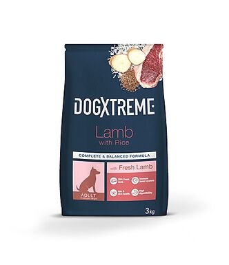 DogXtreme - Croquettes à l'Agneau Frais pour Chien de Toute Race - 3Kg
